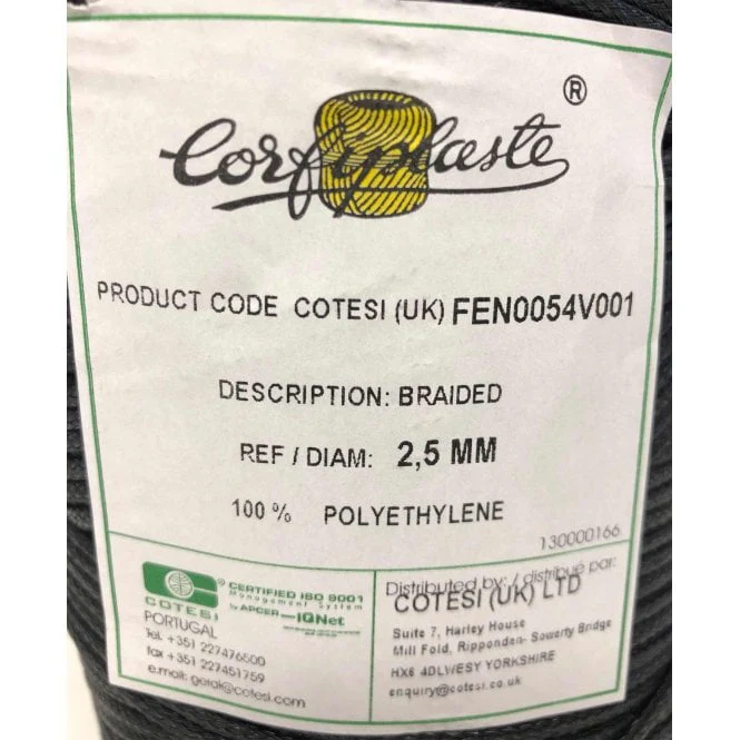 Cotesi 2.5mm Black Braided Polyethylene Twine - Image 4