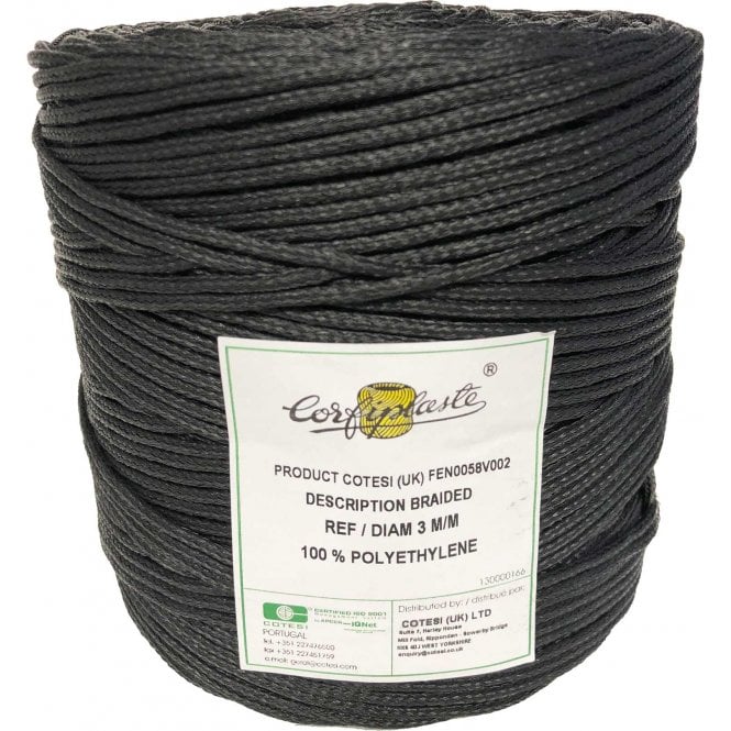 3mm Black Braided Polyethylene Twine 2kg - Image 4