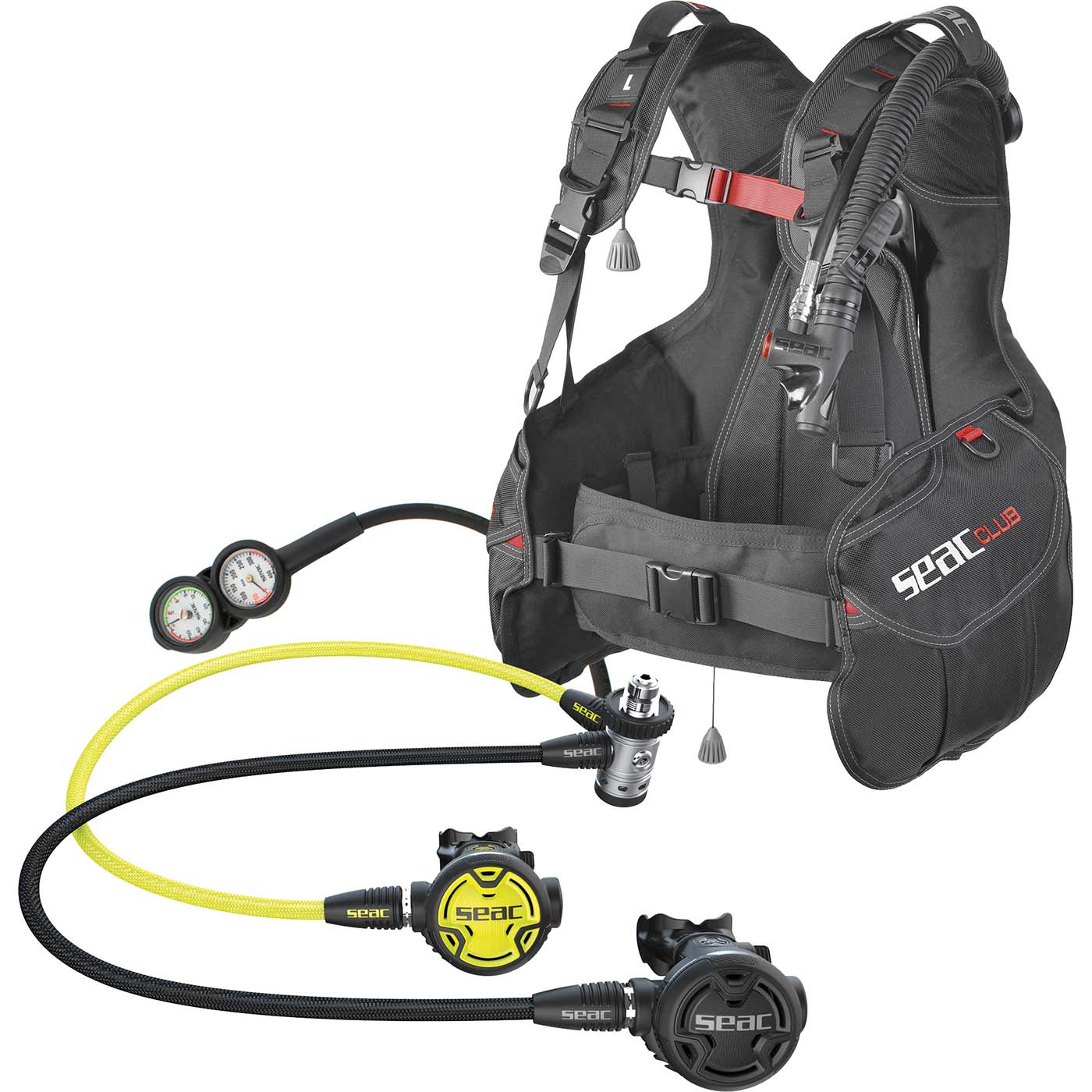 Seac Dive Club Regulator BCD and Gauge Package - Image 4