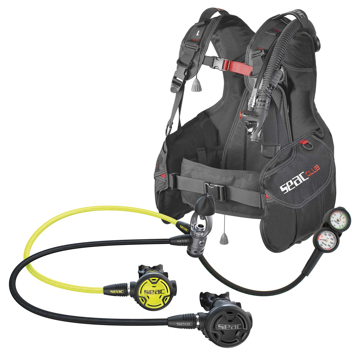 Seac Dive Club Regulator BCD and Gauge Package - Image 7