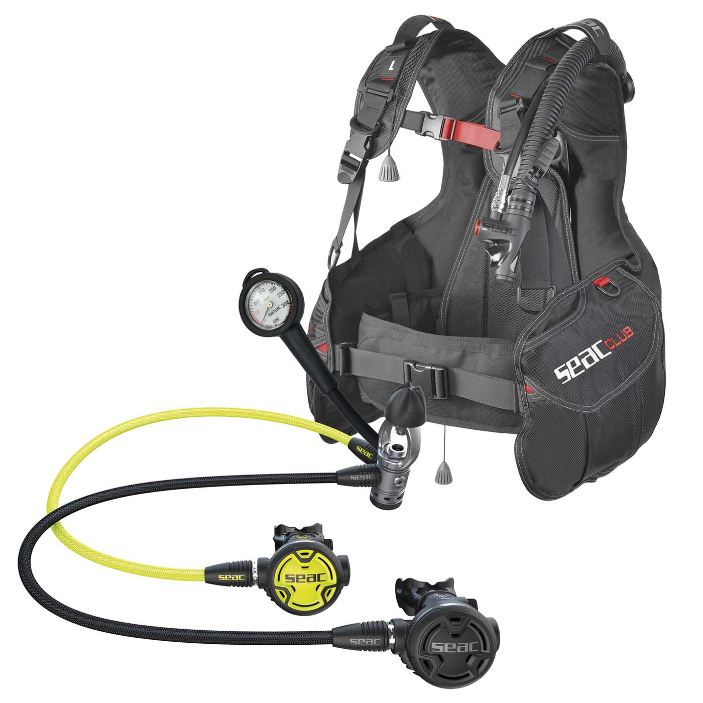 Seac Dive Club Regulator BCD and Gauge Package - Image 8